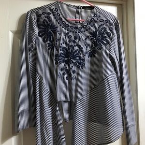 Zara front  tie blouse